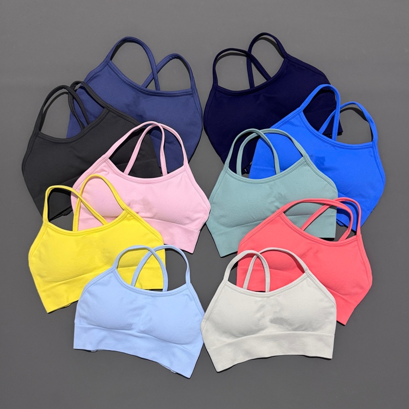 Sports Bra Racerback - Histello Backless Sports Bra Women Seamless