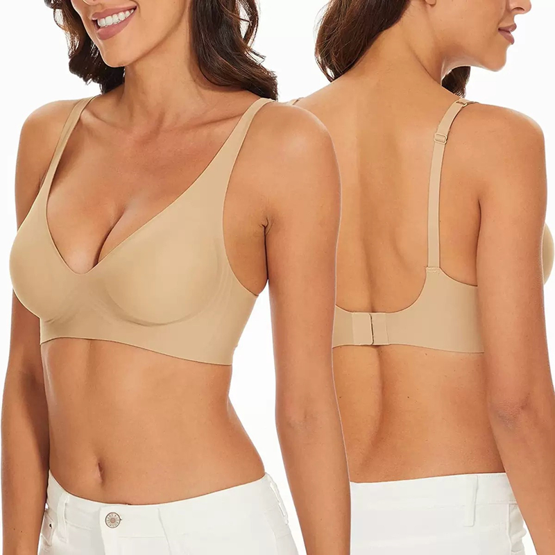 Sexy Seamless Jelly Bra S-4XL  - Plunge Bra Push Up review and price
