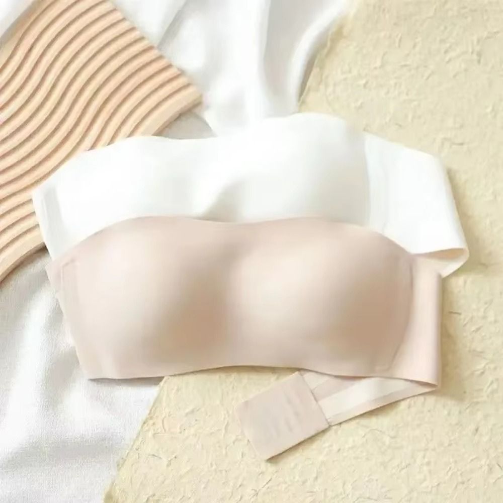 Solid Color Strapless Wrapped  - Plunge Bra Push Up review and price